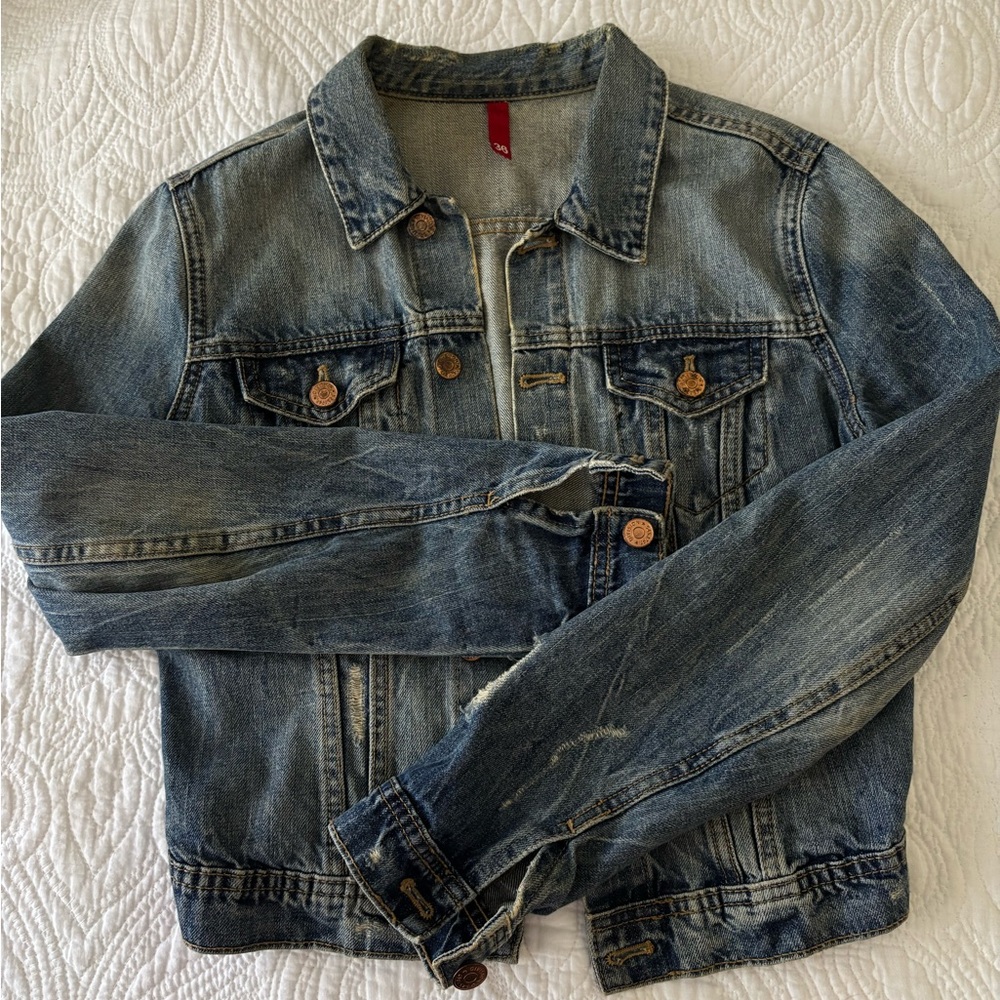H&M Divide Jean jacket. . small size 100%cotton - Picture 3 of 13